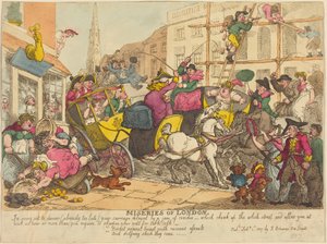 Utrpení Londýna od Thomas Rowlandson