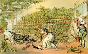 „Neštěstí v Tulip Hall“ od Thomas Rowlandson
