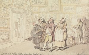 Obrazová galerie pana Michella, Grove House, Enfield, 1817 od Thomas Rowlandson
