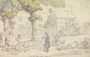 Manželé Jollyovi ve svém venkovském sídle od Thomas Rowlandson