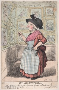 Paní Showell, žena, která ukazuje sbírku obrázků generála Guise v O..., 26. února 1807. od Thomas Rowlandson