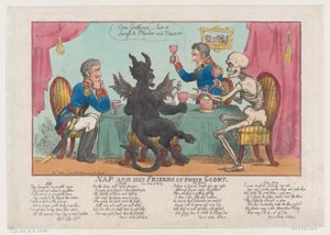 Nap a jeho přátelé ve své slávě, 1. října 1808, 1. října 1808. od Thomas Rowlandson