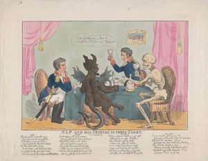 Nap a jeho přátelé ve své slávě, 1. října 1813, 1. října 1813. od Thomas Rowlandson