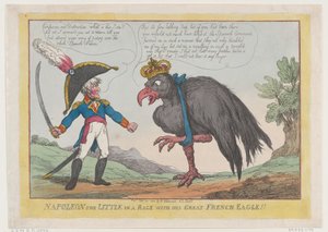 Napoleon Malý ve vzteku se svým velkým francouzským orlem!!, 20. září 1808, 20. září 1808 od Thomas Rowlandson