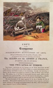 Napoleon a Smrt sedí spolu na bitevním poli u Lipska (viz také 266072) od Thomas Rowlandson