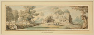 Nové město, starý kostel (ostrov Wight) od Thomas Rowlandson