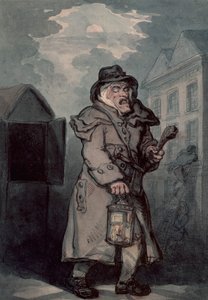 Noční hlídač, konec 18. století od Thomas Rowlandson