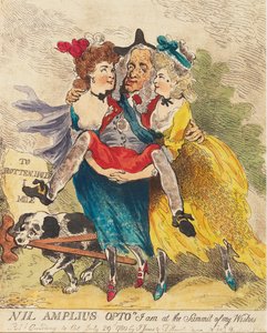 Nil Amplius Opto Jsem na summitu mých přání, hospoda. 1780 (ručně kolorovaná rytina od Thomas Rowlandson