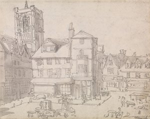 Tržiště v Norwichi od Thomas Rowlandson