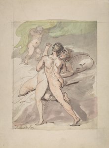 Objímající se nahý pár, 1780-1827. od Thomas Rowlandson