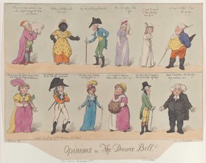Názory na The Divorce Bill!!, 2. června 1800., 2. června 1800. od Thomas Rowlandson