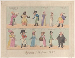 Názory na The Divorce Bill!!, 2. června 1800., 2. června 1800. od Thomas Rowlandson