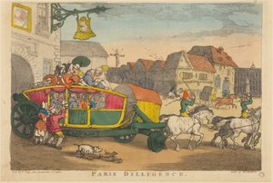 Paříž Diligence od Thomas Rowlandson