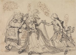 Pitt a jeho spojenci v jeho boji o regentství od Thomas Rowlandson