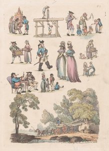 Talíř 5, Obrysy postav, krajiny a dobytka...pro potřeby žáků, Ju..., 18. června 1790. od Thomas Rowlandson