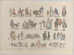 Talíř 6, Obrysy obrazců, krajiny a dobytka...pro potřeby žáků, Ju..., 20. června 1790. od Thomas Rowlandson
