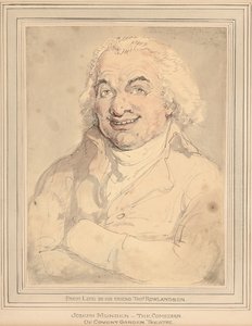 Portrét Josepha Mundena, dlouhý po prsa, v hnědém kabátě od Thomas Rowlandson