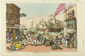 Portsmouth Point od Thomas Rowlandson