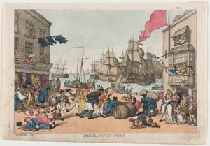 Portsmouth Point, 1814. od Thomas Rowlandson