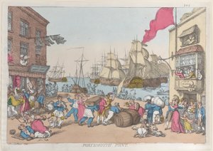 Portsmouth Point, 1814, 1814. od Thomas Rowlandson