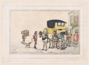 Post Boys a Post Horses v hotelu White Hart Inn, 15. prosince 1787, 15. prosince 1787. od Thomas Rowlandson