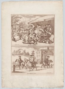Pot Fair Cambridge a The College Gate, 1780-90., 1780-90. od Thomas Rowlandson