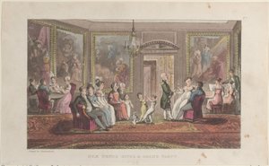 Quae Genus pořádá velkolepou párty, z historie Johnnyho Quae Genuse, The Li..., 1. února 1822. od Thomas Rowlandson