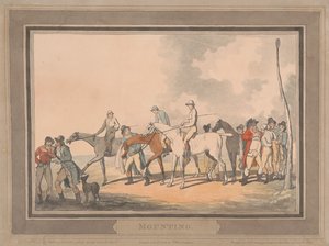 Závody [sada šesti]:  3. Montáž od Thomas Rowlandson