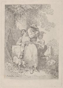 Odpočinek od práce za slunečných dnů, 1784-87., 1784-87. od Thomas Rowlandson