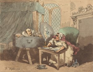 Vzkříšení aneb Vyděšená sestra, 1784. od Thomas Rowlandson