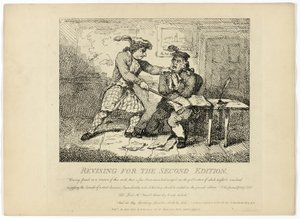 Revize pro druhé vydání, z Boswellovy cesty po Hebridách od Thomas Rowlandson
