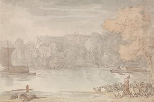 Scéna u řeky (Temže u Etonu) od Thomas Rowlandson