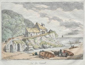 Rowlandsonovy skici z přírody: West Looe, Cornwall od Thomas Rowlandson