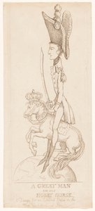 Jezdecká socha Napoleona, 1804 od Thomas Rowlandson