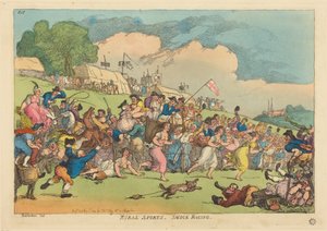 Venkovské sporty. Závody v pláštích od Thomas Rowlandson