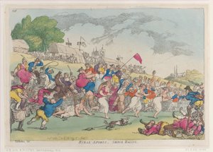 Venkovské sporty, Smock Racing, [1. října 1811], dotisk., [1. října 1811], dotisk. od Thomas Rowlandson