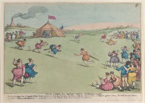 Venkovské sporty aneb mimořádný kriketový zápas, 10. října 1811, 10. října 1811. od Thomas Rowlandson