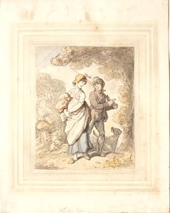 Venkovští milenci od Thomas Rowlandson