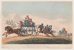 Sadlerovo létající dělostřelectvo od Thomas Rowlandson