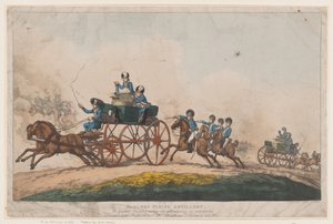 Sadlerovo létající dělostřelectvo od Thomas Rowlandson