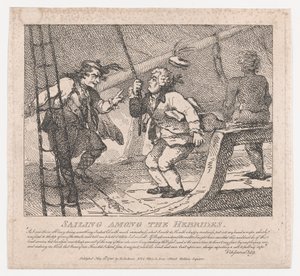 Plachtění mezi Hebridy Malebné krásy Boswellu, část druhá, červenec, 10. června 1786. od Thomas Rowlandson