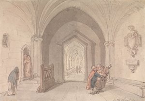 Scéna v klášteře od Thomas Rowlandson