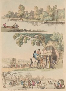 Sada šestnácti: Obrysy postav a krajiny od Thomas Rowlandson