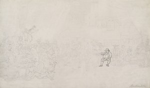 Náčrt k filmu „The Recruiter“ od Thomas Rowlandson