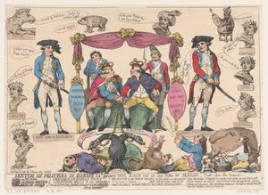 Náčrt politiky v Evropě, narozeniny pruského krále, 10. února 1786., 10. února 1786 od Thomas Rowlandson