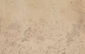 Načrtnuté v kokpitu, Nottingham od Thomas Rowlandson