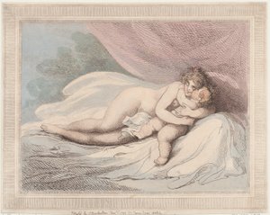 Spící Venuše mazlí dítě, 1. ledna 1799, 1. ledna 1799. od Thomas Rowlandson
