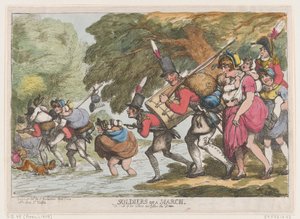 Vojáci na březen, 1. dubna 1808., 1. dubna 1808. od Thomas Rowlandson