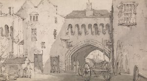 Southampton, Watergate a Globe Inn od Thomas Rowlandson
