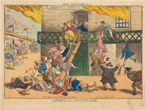 Sportovní disciplíny na venkovské pouti od Thomas Rowlandson